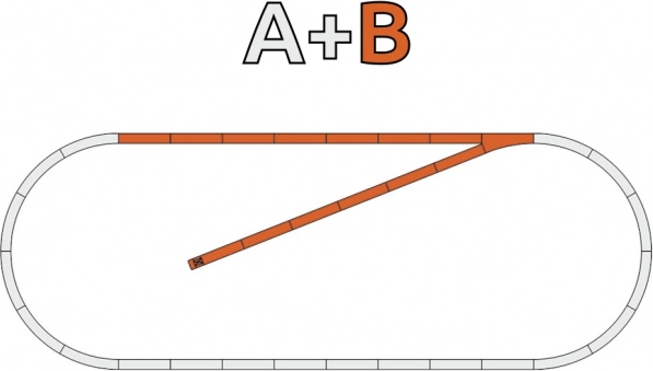 Roco geoLINE railsset B met bedding (kopspoor) H0