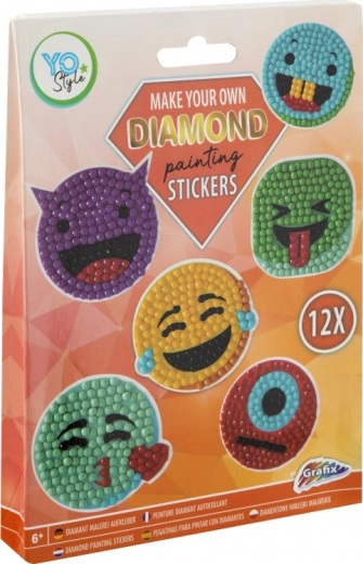 Diamanten fruitstickers GRAFIX, set van 12 stuks