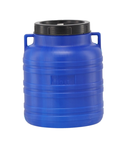 Kunststof fermentatiecontainer 10 l met brede hals en schroefdeksel