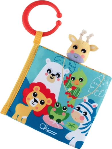 Chicco textiele sensorische boekje met diertjes 3m+