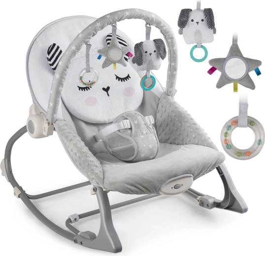 Ligstoeltje met vibraties Nukido – grijs