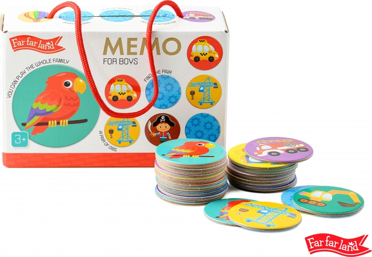 Far Far Land rond memoryspel voor jongens