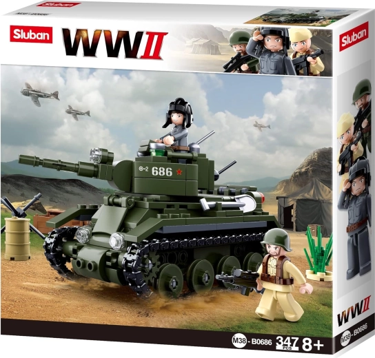Sluban Army WWII geallieerde cavalerietank - 1 stuk