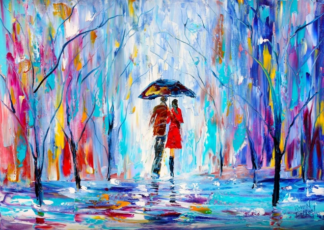 Puzzle Enjoy Liefde in de regen 1000 stukjes