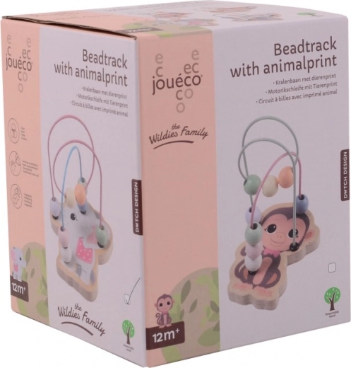 Houten kralenlabyrint met diertjes