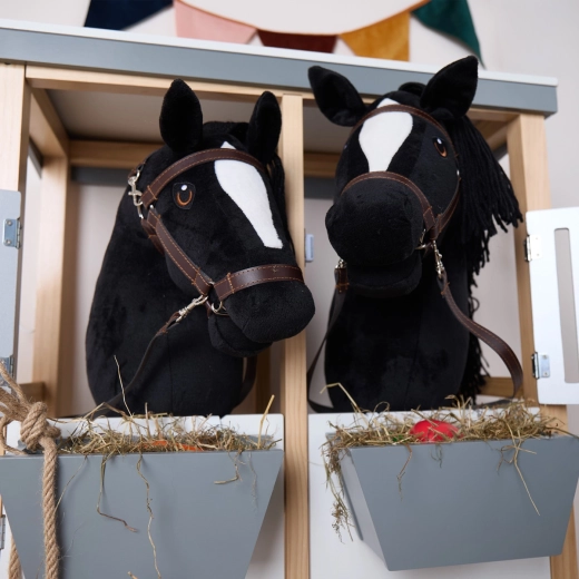 Bieco hobby horsing stokpaard zwart maat S