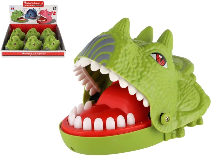 Reactiespel vingerbijtende dinosaurus