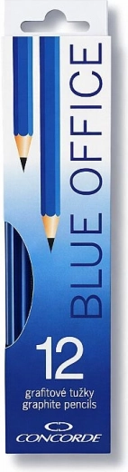 Grafietpotloden CONCORDE Blue Office met gum HB, 12 stuks