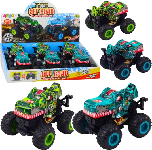 off-road auto Dino met aandrijving, lichten en geluid