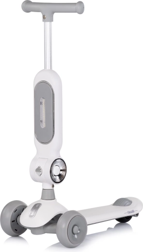 Chipolino step Bloomi 2-in-1 Grey driewieler voor kinderen met zitje en lichtgevende wielen