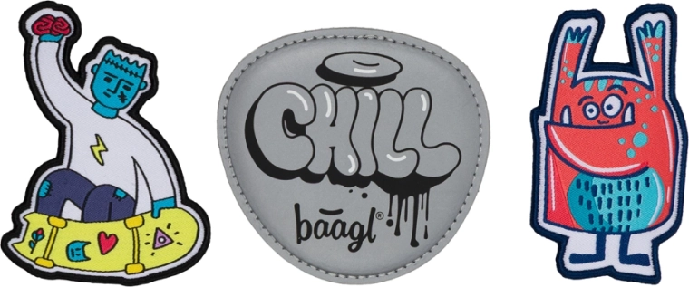 Baagl Baaglies – set van 3 badges Chill Hands Up