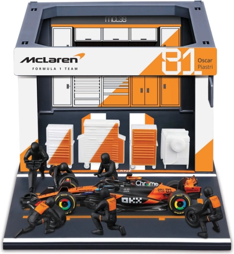 Bburago Formula Racing F1 pitpass-set McLaren MCL39 2025 Oscar Piastri 1:43