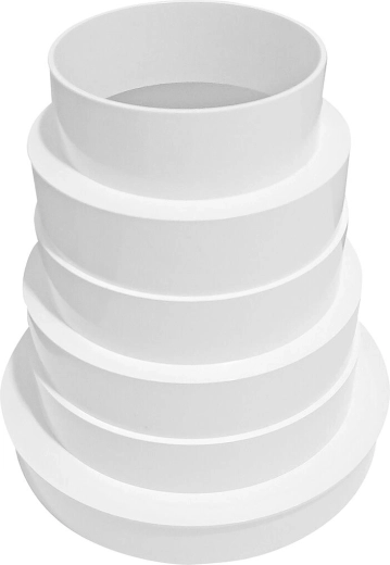 Kunststof ventilatiereductie RP 80–150 mm met extra maat 110