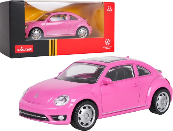 Metalen automodel Rastar Volkswagen Beetle roze 1:43