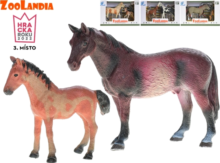 Zoolandia paard met veulen en accessoires (10–15 cm)