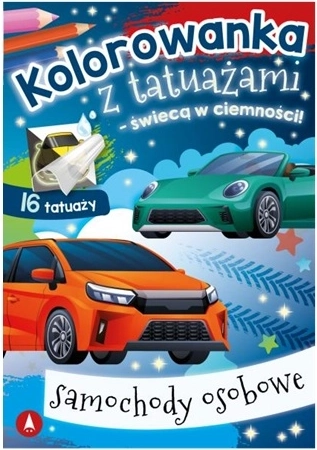 Glow-in-the-dark afwasbare tatoeages voor kinderen – personenauto’s