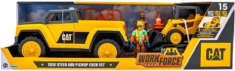 CAT pick-up met aanhanger, wiellader en 2 figuren