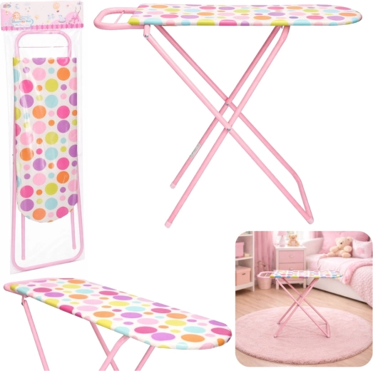 Opvouwbare kinderstrijkplank met stippen 61 cm