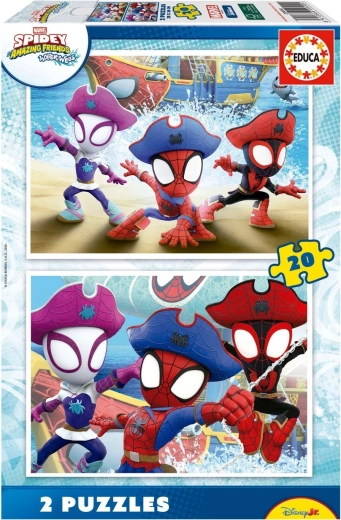 Educa puzzel Spidey en zijn geweldige vrienden 2×20 stukjes