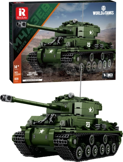 Bouwset tank M4A3E8 Sherman World of Tanks 1:48 (839 onderdelen)