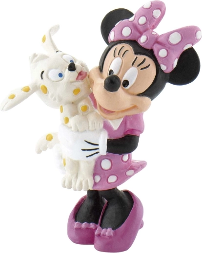 Minnie Mouse met hondje handgeschilderd figuurtje
