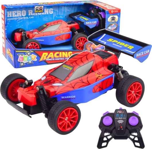 RC superhelden-raceauto 2.4G met lichten en geluiden – rood