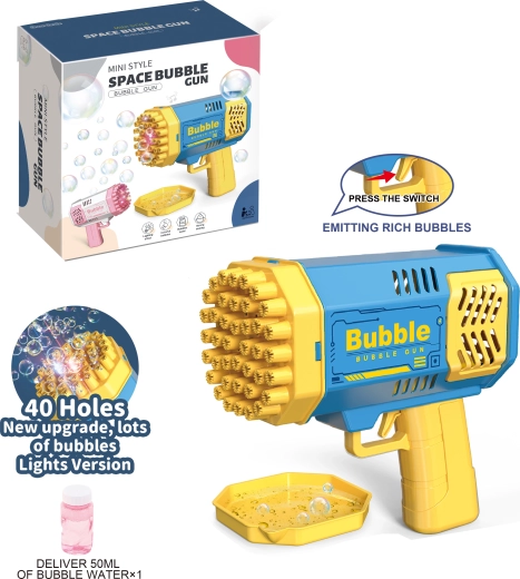 Bellenblaaspistool Rocket met 40 openingen