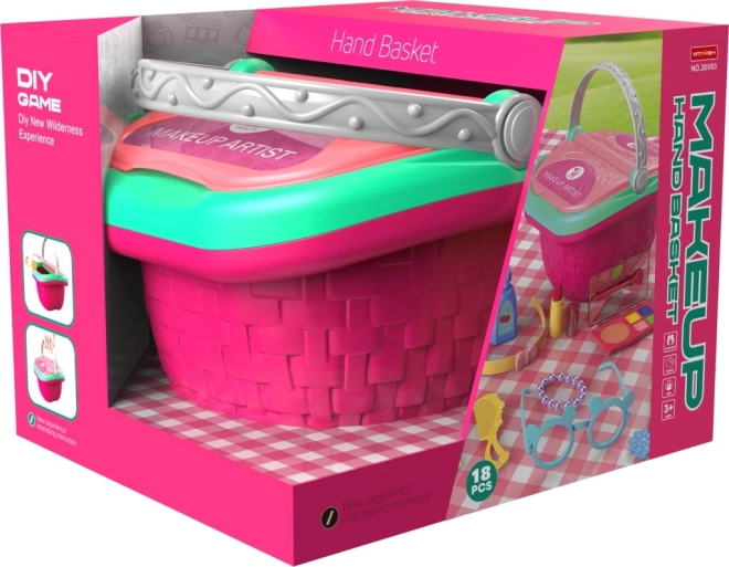 Speelset make-up mandje voor kleine dametjes