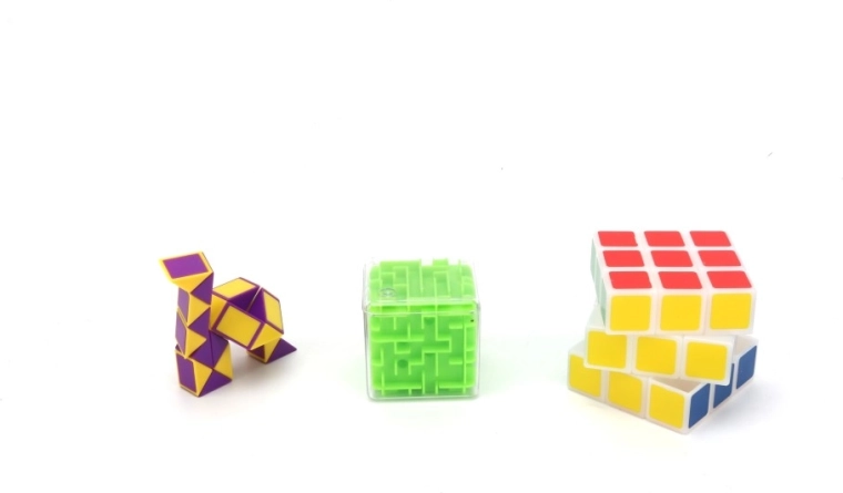 Brain puzzle set: slang, kubus en doolhof