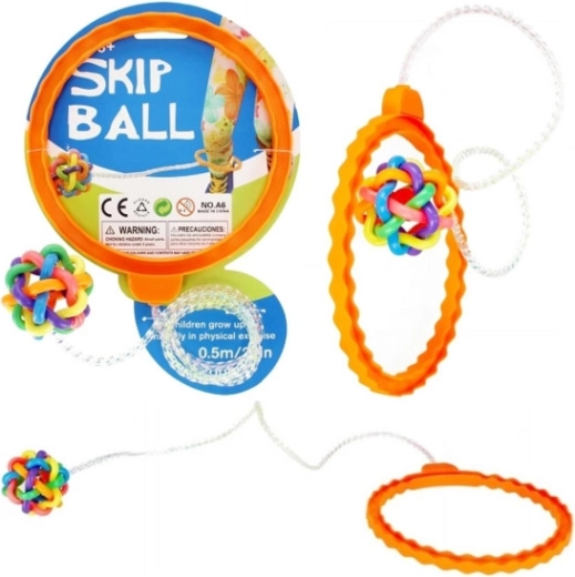 Skipper springbal met handvat in voetbaldesign