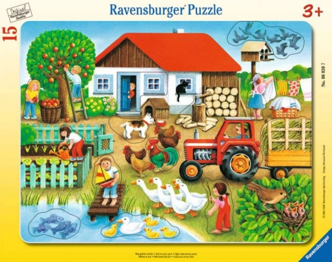 Puzzel 15 stukjes Wat past hier – Op het platteland RAVENSBURGER
