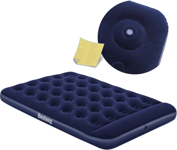 Opblaasbaar matras met ingebouwde voetpomp 191 × 137 × 28 cm Bestway