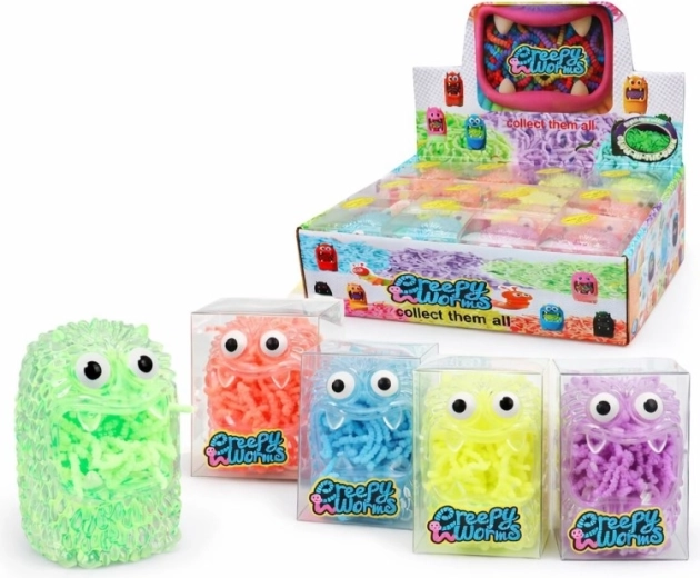Wormen in een monster 8 cm – plastic speelgoed voor kinderen