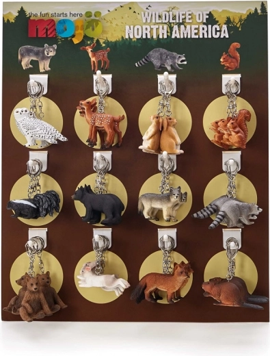 Mojo display met 72 sleutelhangers – bosdieren