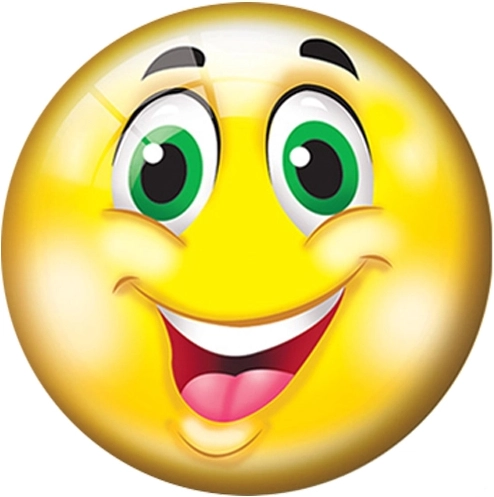 Kinderbal met lachend gezicht 23 cm