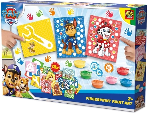 SES Paw Patrol vingerafdrukken schilderen