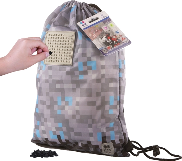 Pixie Crew rugzak Minecraft grijs-blauw