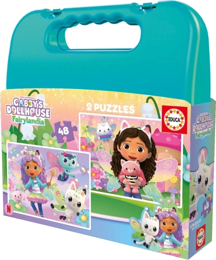 Educa puzzelkoffer Gabby's Dollhouse 2x48 stukjes