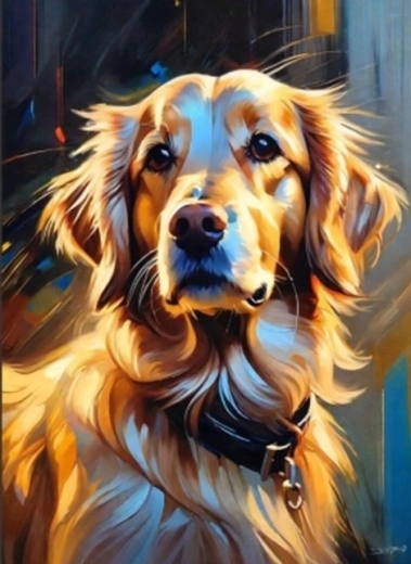 Diamond painting – portret van een labrador retriever 30 × 40 cm