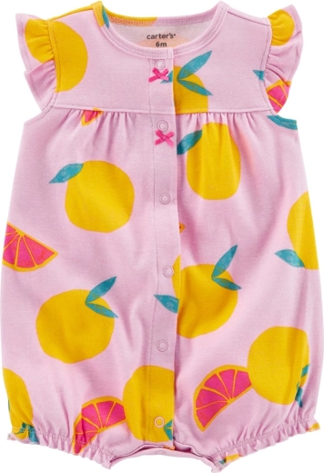 Carter's zomerse romper met korte mouw Purple Lemon, meisjes, maat 56