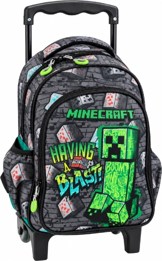 Kinderrugzak op wieltjes Minecraft Metro Art 2 zwart 30 cm