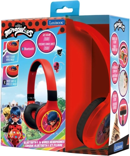 Opvouwbare draadloze hoofdtelefoon Miraculous: Ladybug en Cat Noir
