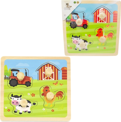 Houten puzzel boerderij BABU