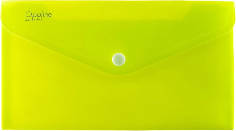 Mapje met drukknoop DL Opaline limoen‑groen (verpakking 5 stuks)