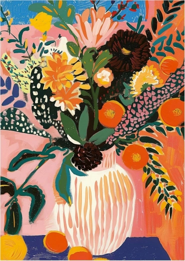 Puzzel Bohemian Flower 500 stukjes met lijm