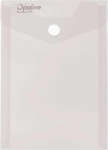 Documentenhoes met druksluiting A6 staand Opaline transparant