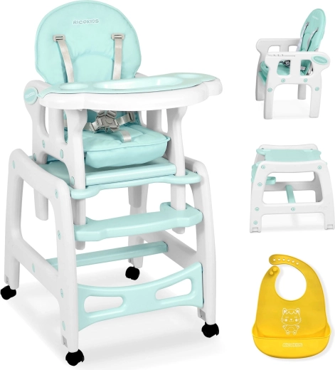 Eetstoel 5-in-1 RICOKIDS Sinco – turquoise