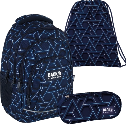 Schoolset BackUP Ion 3-in-1 (rugzak, etui-etui en gymtas)