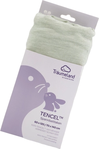Träumeland hoeslaken Tencel uni desert sage