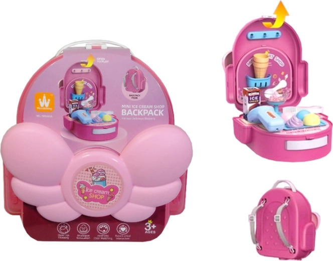 Kinder rugzak met 2-in-1 keukentje en ijssalon